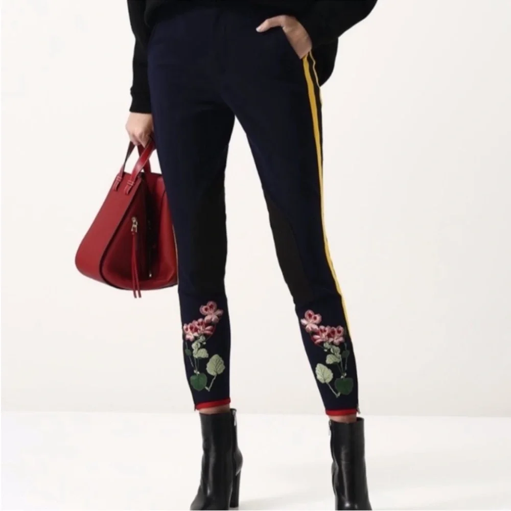 NWT Gucci Riding Pants with Floral Embroidery - Picture 7 of 12